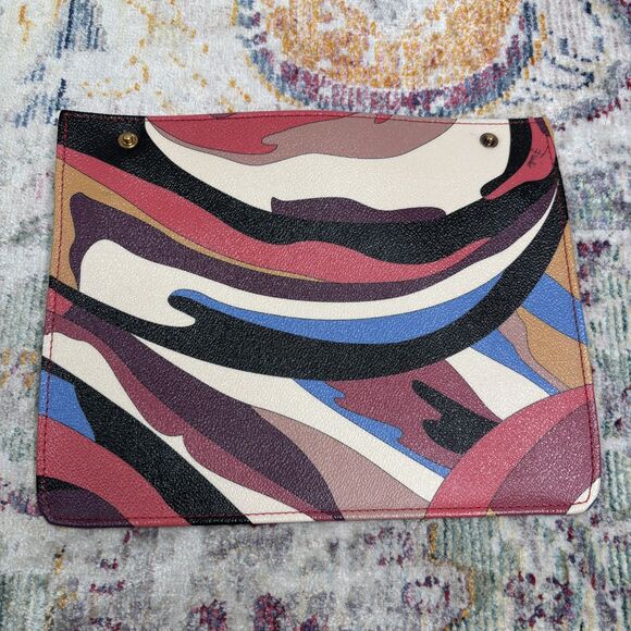 Emilio Pucci Printed Leather Shoulder Bag - Picture 13 of 15